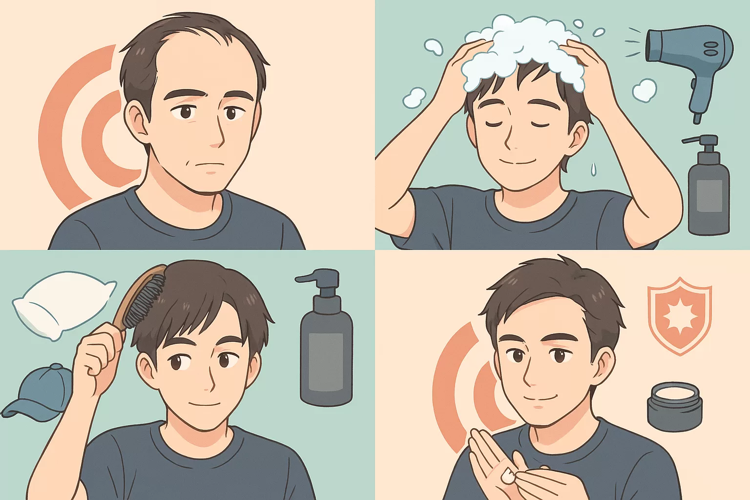 35歳の薄毛問題。髪に元気がなくなってきた男性のヘアケア戦略| 35才から始めるメンズ化粧品 DAVIDIA