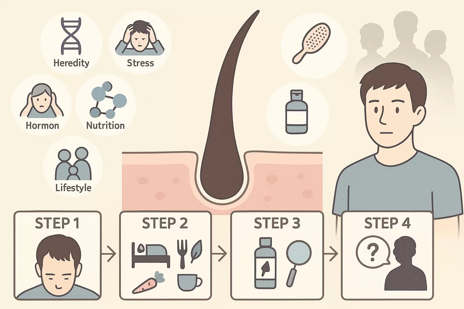 全年代・性別対応！薄毛対策の完全ガイド～食事からグッズまで～| 35才から始めるメンズ化粧品 DAVIDIA