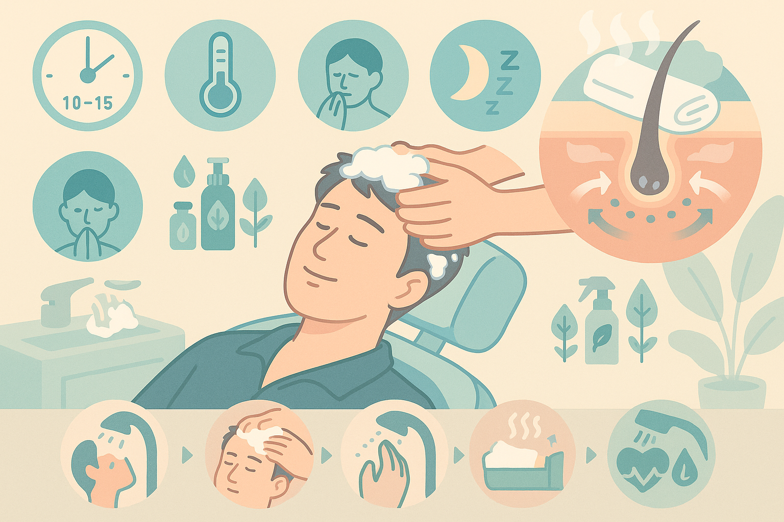 今すぐ試したい！35歳男性向けヘッドスパの魔法：健康的な頭皮とストレスフリーな生活への第一歩| 35才から始めるメンズ化粧品 DAVIDIA