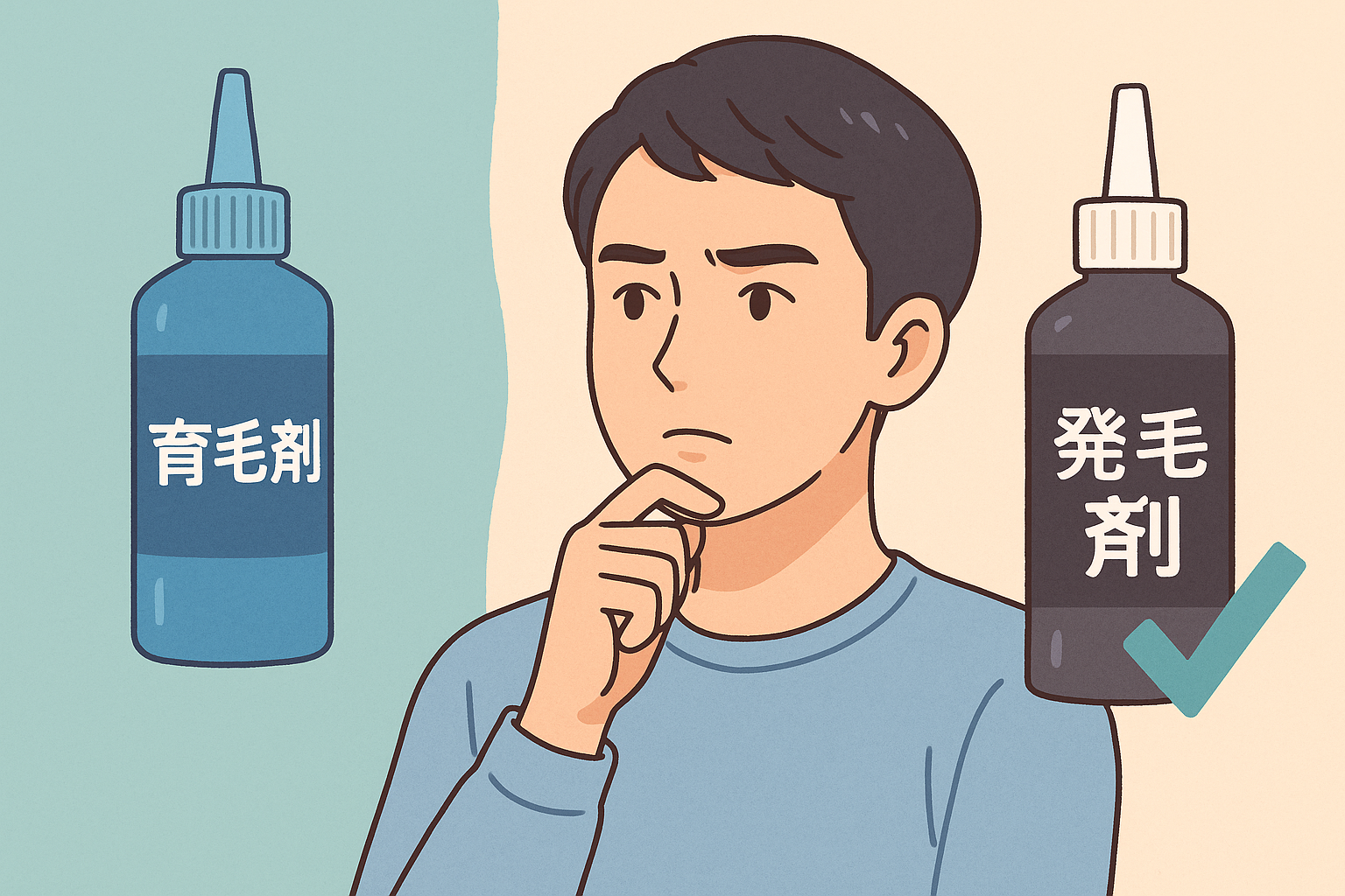 【比較表】育毛剤と発毛剤、本当の違いとは？35歳が選ぶべきはどっち？| DAVIDIA