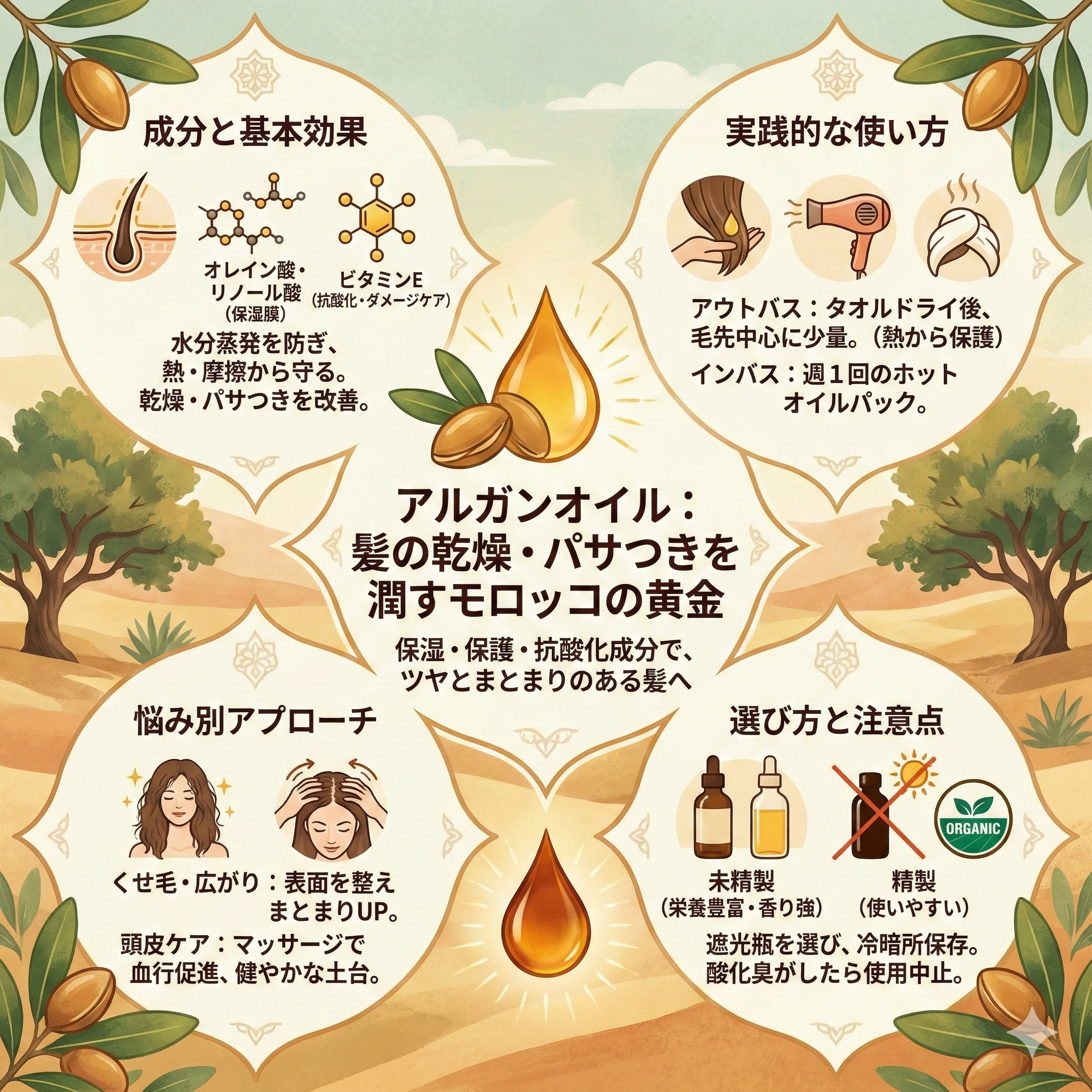 アルガンオイルとは｜髪の乾燥を即効改善