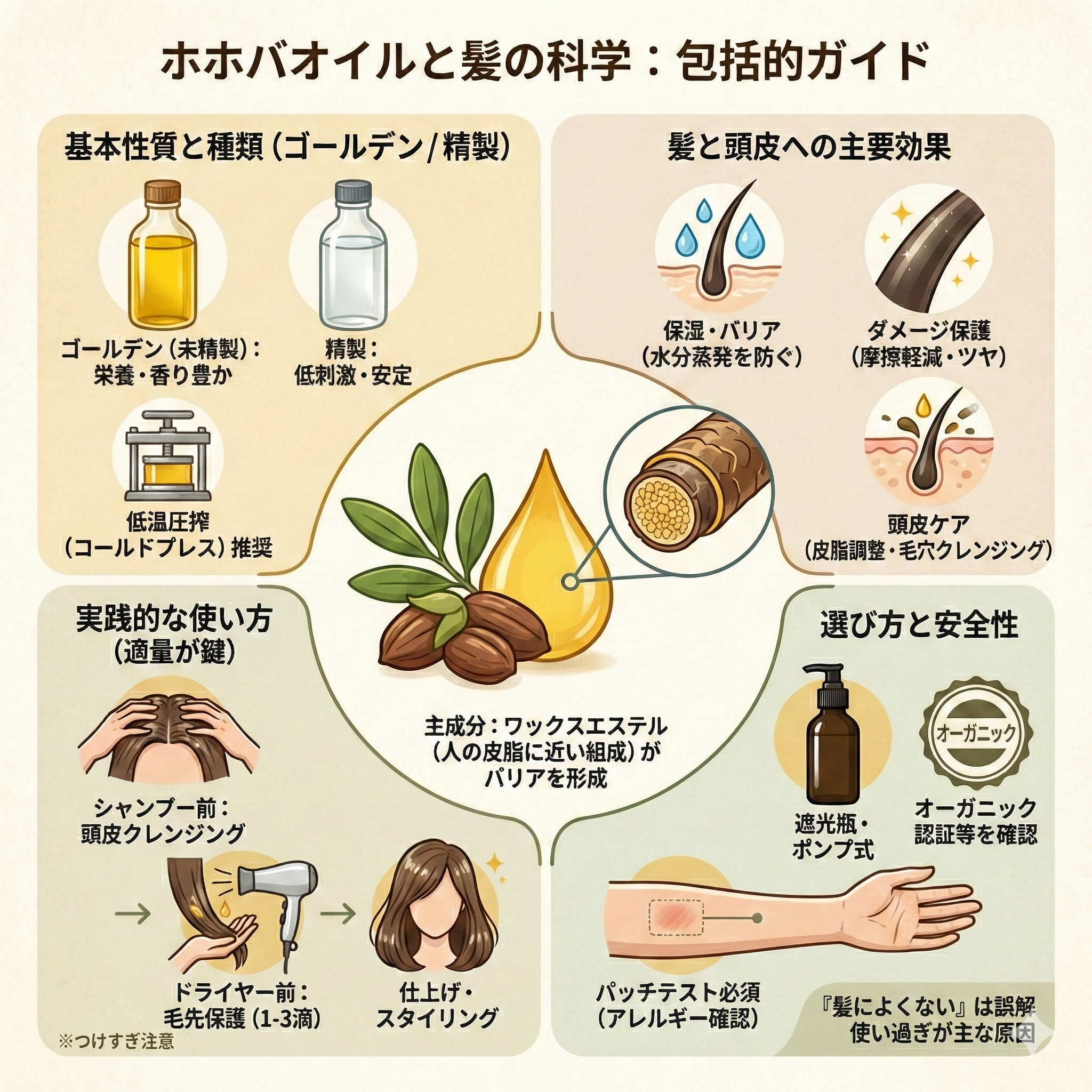 ホホバオイルとは？髪に効く本当の理由