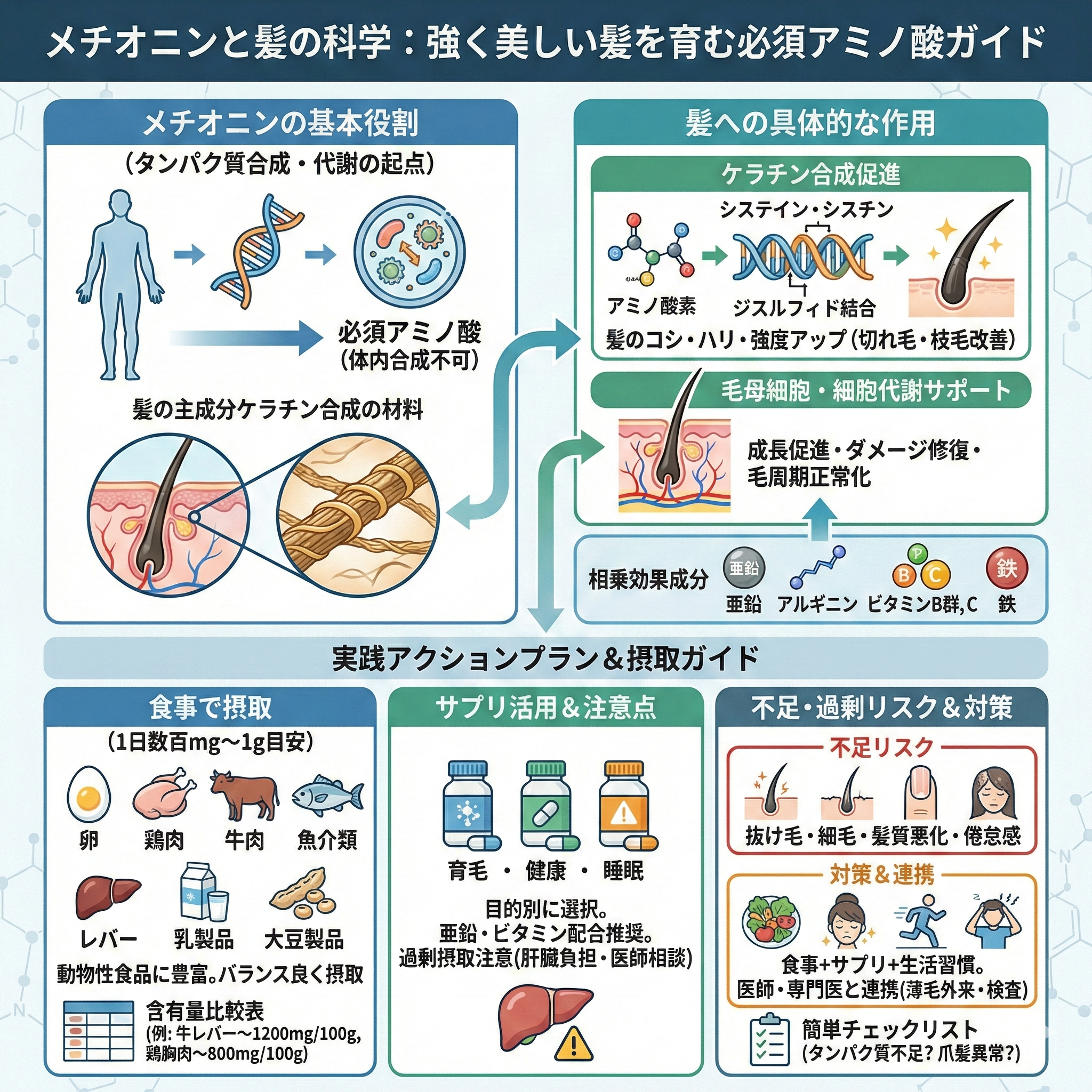 メチオニンとは？髪を強くする成分を徹底解説