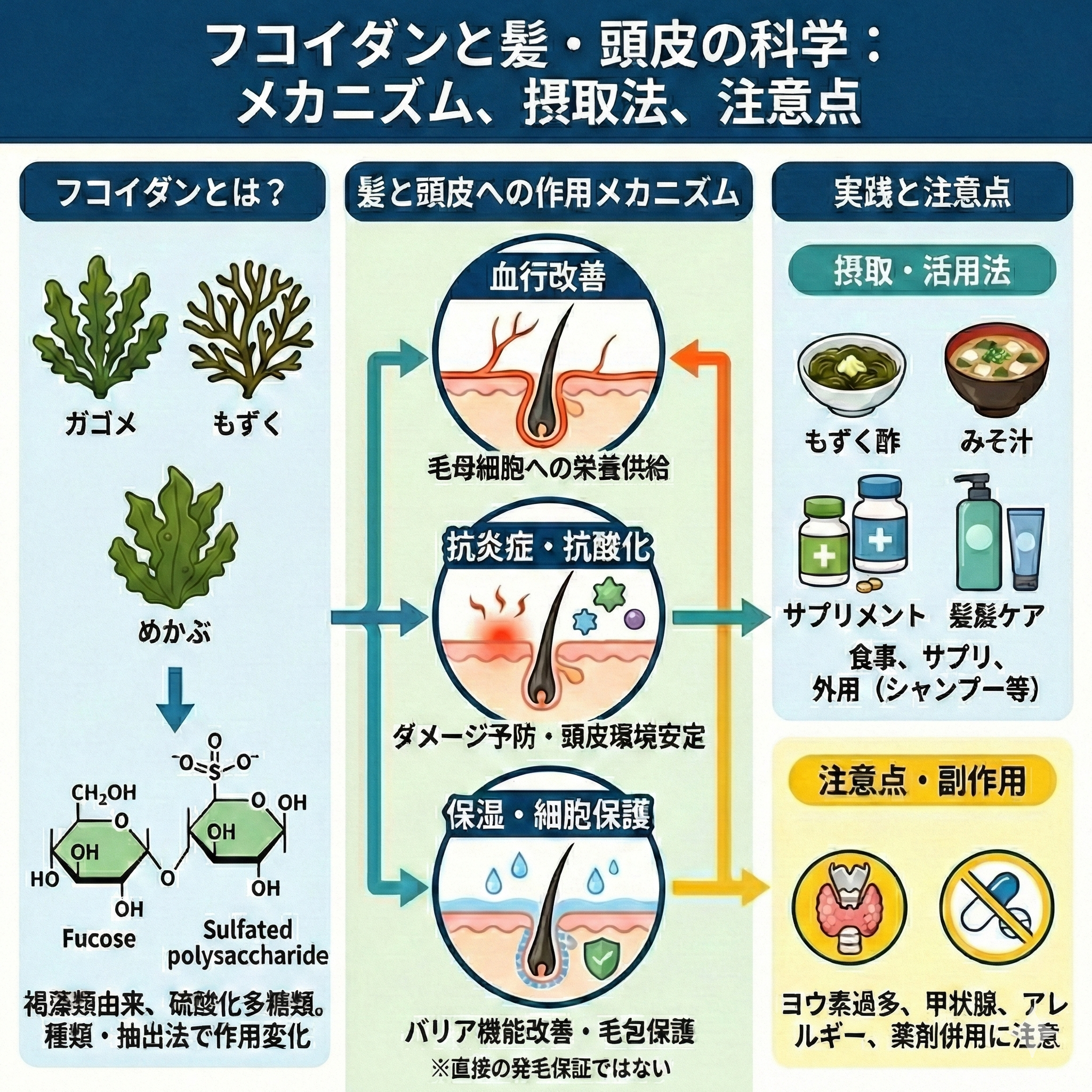 フコイダンとは？髪と頭皮に効く科学的理由
