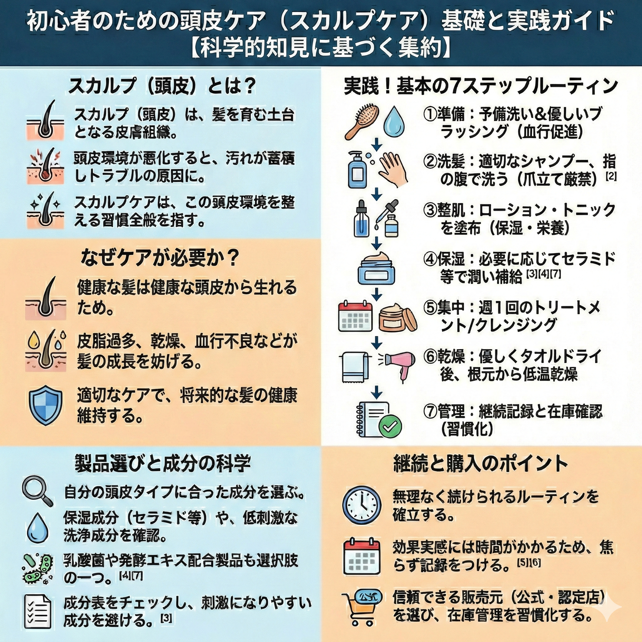 スカルプとは？頭皮ケア初心者が今すぐ始める基本の7ステップ