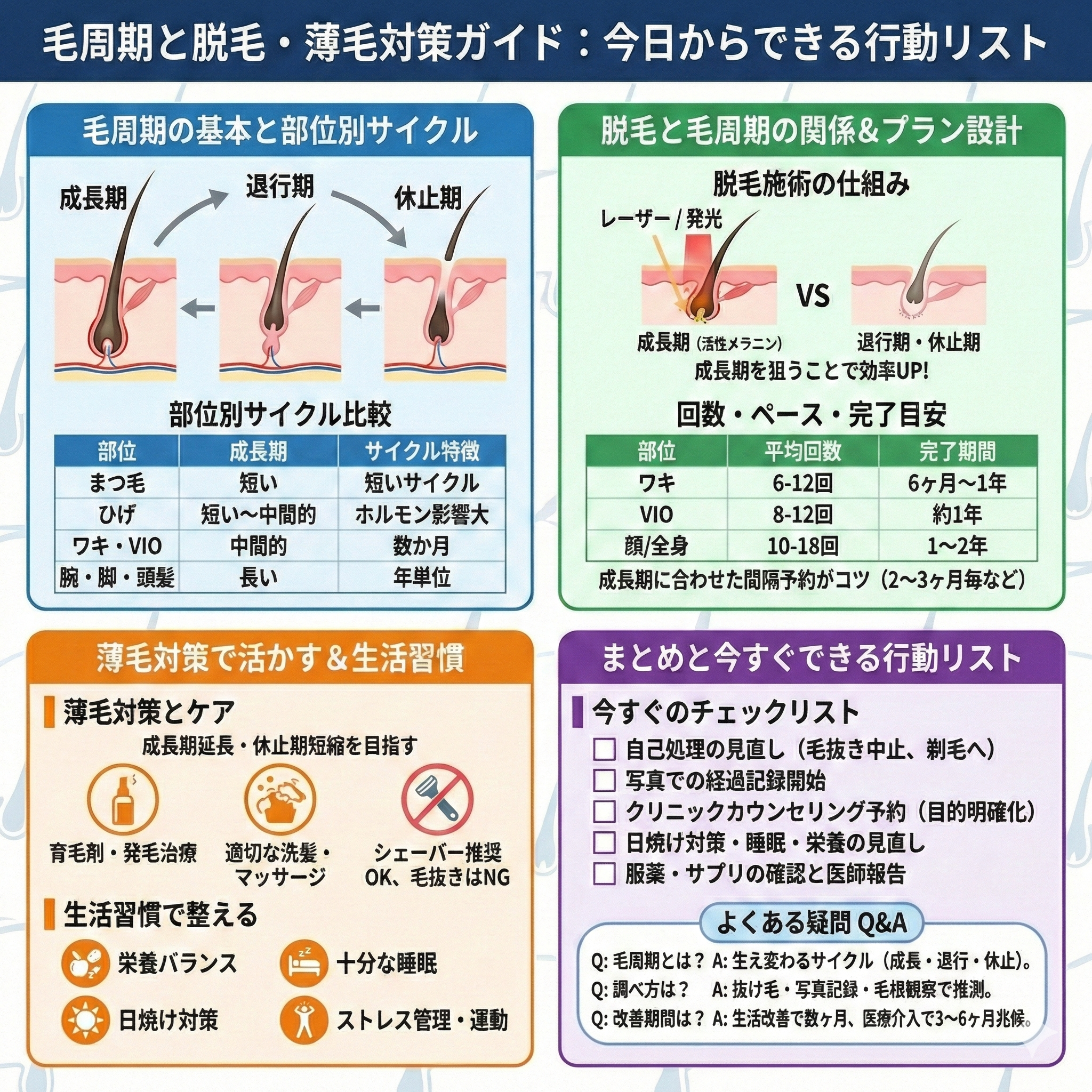 髪の毛の毛周期とは｜薄毛対策で差がつく方法